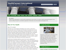 Tablet Screenshot of healthconnect-intl.org